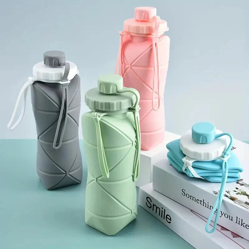 SILICONE FOLDABLE WATER BOTTLE 600ML