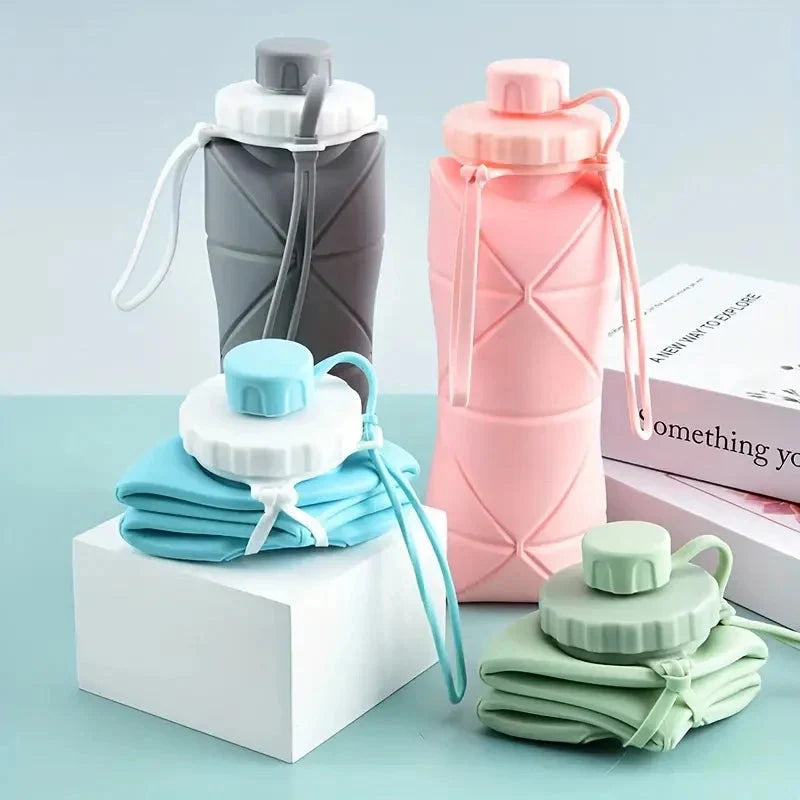 SILICONE FOLDABLE WATER BOTTLE 600ML