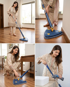 360° Twist Rotatable Triangle Mop with Long Handle Auto Squeeze Design for Floor, Wall, and Ceiling Cleaning