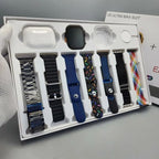 i20 Ultra Max Suit Smartwatch & Earbuds Combo | 10-in-1 Set with 7 Straps